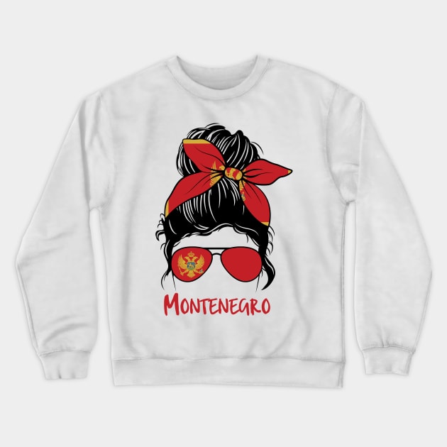 Montenegro girl, Montenegro Flag, Montenegro gift heritage,   Montenegrin girlfriend, Crewneck Sweatshirt by JayD World